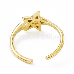 Ion Plating(IP) 304 Stainless Steel Open Cuff Ring for Women&nbsp;RJEW-C060-48G