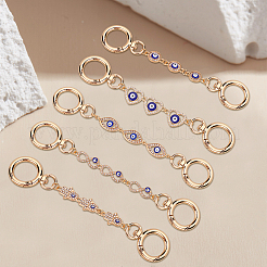 1 Set Alloy Enamel Evil Eye Links Bag Strap Extenders&nbsp;FIND-WR0006-09