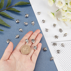 60Pcs 3 Style Alloy European Beads&nbsp;MPDL-CA0001-02