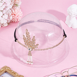 1Pc Zinc Alloy Rhinestone Headbands&nbsp;OHAR-HY0001-03G