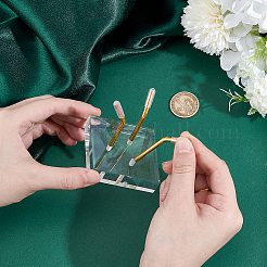 Square Acrylic Crystal Ball Holders&nbsp;AJEW-WH0070-64G-03