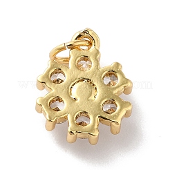 Rack Plating Brass Micro Pave Cubic Zirconia Charms&nbsp;KK-A160-22G