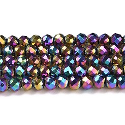 Electroplate Glass Beads Strands&nbsp;GLAA-H021-01B-FP13