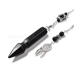 Natural Obsidian Pointed Dowsing Pendulums&nbsp;G-I322-01P-04