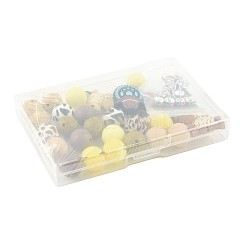 50Pcs 19 Styles Cowboy Theme Silicone & Brass Rhinestone Spacer Beads Findings Kits&nbsp;DIY-FS0010-51