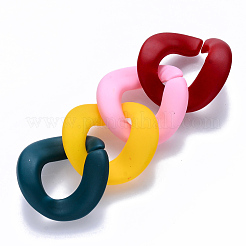 Opaque Spray Painted Acrylic Linking Rings&nbsp;OACR-S036-004A-I