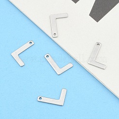 Tarnish Resistant 304 Stainless Steel Letter Charms&nbsp;LS-STAS-O072-L