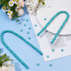 1 Strand Synthetic Turquoise Dyed Beads Strands&nbsp;G-FH0002-59D