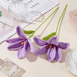 Handmade Crochet Cotton Artificial Flower&nbsp;AJEW-WH0009-75D