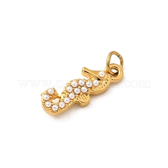 304 Stainless Steel ABS Imitation Pearl Pendants&nbsp;STAS-B097-07G-04