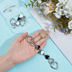 2Pcs 2 Colors Alloy Enamel Purse Strap Extenders&nbsp;PURS-BBC0001-02