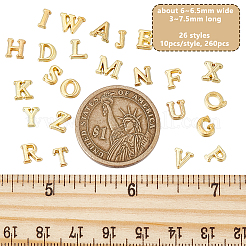 260Pcs 26 Styles Alloy 26 Letter Shapes Nail Art Decoration&nbsp;MRMJ-OC0004-11