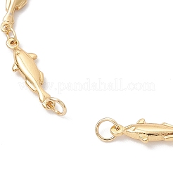 Brass Fish Link Chain Bracelet Makings&nbsp;AJEW-JB01419