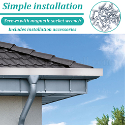 Aluminum Rectangle Gutter Valley Splash Guard&nbsp;AJEW-GA0009-98