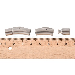 Tarnish Resistant Column 304 Stainless Steel Matte Bayonet Necklace Clasps&nbsp;STAS-I013-6mm-A