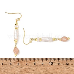 304 Stainless Steel with Natural Mixed Pearl Beads Strands Dangle Earrings&nbsp;EJEW-JE07417