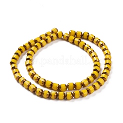 Electroplated Glass Imitation Jade Beads Strands&nbsp;GLAA-P003-C05