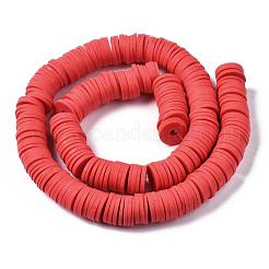 Flat Round Handmade Polymer Clay Beads&nbsp;CLAY-R067-12mm-30