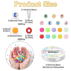 100Pcs Luminous Acrylic Beads&nbsp;KY-YW0001-88