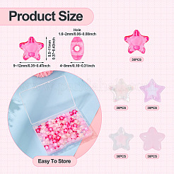 150Pcs 5 Styles Transparent Acrylic Beads&nbsp;MACR-TA0002-54