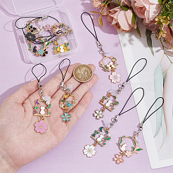 10Pcs Alloy Enamel Mobile Straps&nbsp;HJEW-OC00066