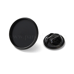 304 Stainless Steel Flat Round Brooch Brooch Base Settings&nbsp;STAS-S172-10A-B