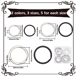 30Pcs 6 Styles Iron Split Rings&nbsp;IFIN-SP0001-20A