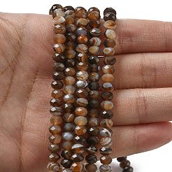 Natural Banded Agate Beads Strands&nbsp;G-D344-A34-04