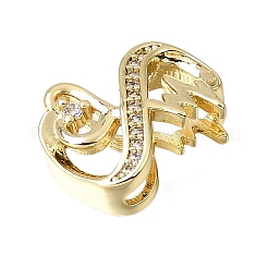 Brass Micro Pave Clear Cubic Zirconia Beads&nbsp;CU-CBAEEA8-24G