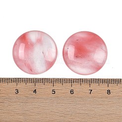 Cherry Quartz Glass Cabochons&nbsp;G-H1596-FR-25mm-27