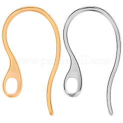 100Pcs 2 Colors 304 Stainless Steel Earring Hooks&nbsp;STAS-SC0010-48