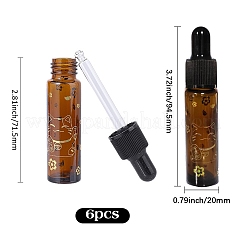 6Pcs Rubber Dropper Bottles&nbsp;MRMJ-DJ0001-40