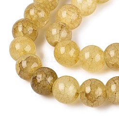 Baking Paint Crackle Glass Beads Strands&nbsp;GLAA-Q106-03A-21