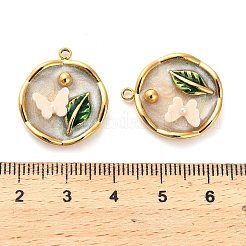 304 Stainless Steel Enamel  Pendants&nbsp;STAS-B084-09G-01