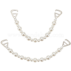 2Pcs Plastic Imitation Pearl Shoe Chains&nbsp;AJEW-CY0002-27