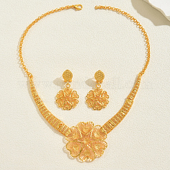 Middle Eastern Alloy Heart Flower Necklace & Earrings Sets for Women&nbsp;FW8198