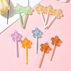 10Pcs Luminous Translucent Resin Big Pendants&nbsp;FIND-FS0002-91C