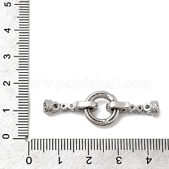Brass Micro Pave Clear Cubic Zirconia Fold Over Clasps&nbsp;KK-B189-01P