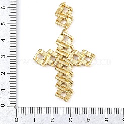 Brass Micro Pave Clear Cubic Zirconia Pendants&nbsp;KK-S526-68G