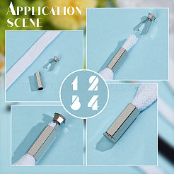 30Pcs 3 Colors Alloy Aglets for Shoelaces&nbsp;FIND-DR0002-16