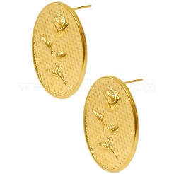 304 Stainless Steel Irregular Oval Stud Earrings&nbsp;PU6521-2