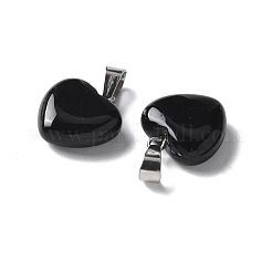 Natural Black Agate Pendants&nbsp;X-G-I311-A16-01