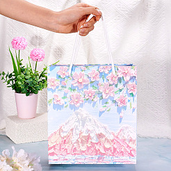 6Pcs Rectangle Paper FLower Gift Bags with Rope Handles&nbsp;ABAG-TA0001-29C