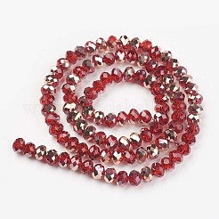 Electroplate Transparent Glass Beads Strands&nbsp;EGLA-A034-T8mm-N12