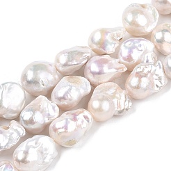 Natural Baroque Pearl Keshi Pearl Beads Strands&nbsp;PEAR-S019-05D