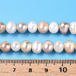 Natural Cultured Freshwater Pearl Beads Strands&nbsp;PEAR-N013-07F-01
