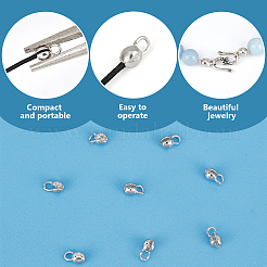925 Sterling Silver Bead Tips with Suede Fabric Square Silver Polishing Cloth&nbsp;FIND-BC0013-10C