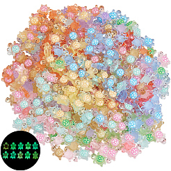 400Pcs 10 Colors Luminous Resin Cabochons&nbsp;MRMJ-SC0001-42