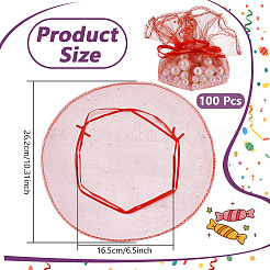 100Pcs Organza Bags&nbsp;ABAG-NB0002-12D