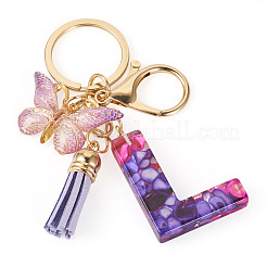 Resin Butterfly Pendant Keychains&nbsp;KEYC-TAC0034-03L